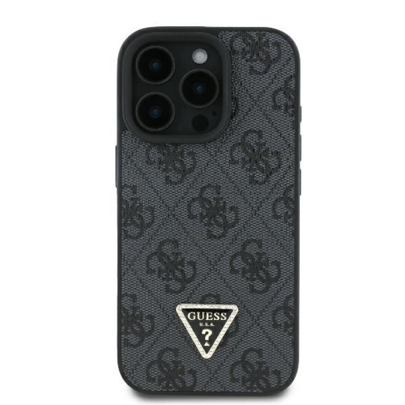 Guess iPhone 16 Pro Max - Leather 4G Triangle Strass - Θήκη με Επένδυση Συνθετικού Δέρματος - Black - GUHCP16XP4TDPK Guess iPhone 16 Pro Max - Leather 4G Triangle Strass - Θήκη με Επένδυση Συνθετικού Δέρματος - Black - GUHCP16XP4TDPK