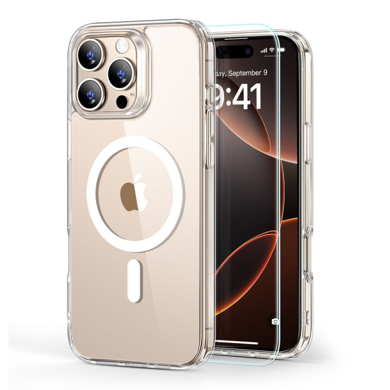 ESR iPhone 16 Pro Max Classic Hybrid Halolock MagSafe Σκληρή Θήκη με Πλαίσιο Σιλικόνης και Αντιχαρακτικό Γυαλί Οθόνης - Διάφανη ESR iPhone 16 Pro Max Classic Hybrid Halolock MagSafe Σκληρή Θήκη με Πλαίσιο Σιλικόνης και Αντιχαρακτικό Γυαλί Οθόνης - Διάφανη