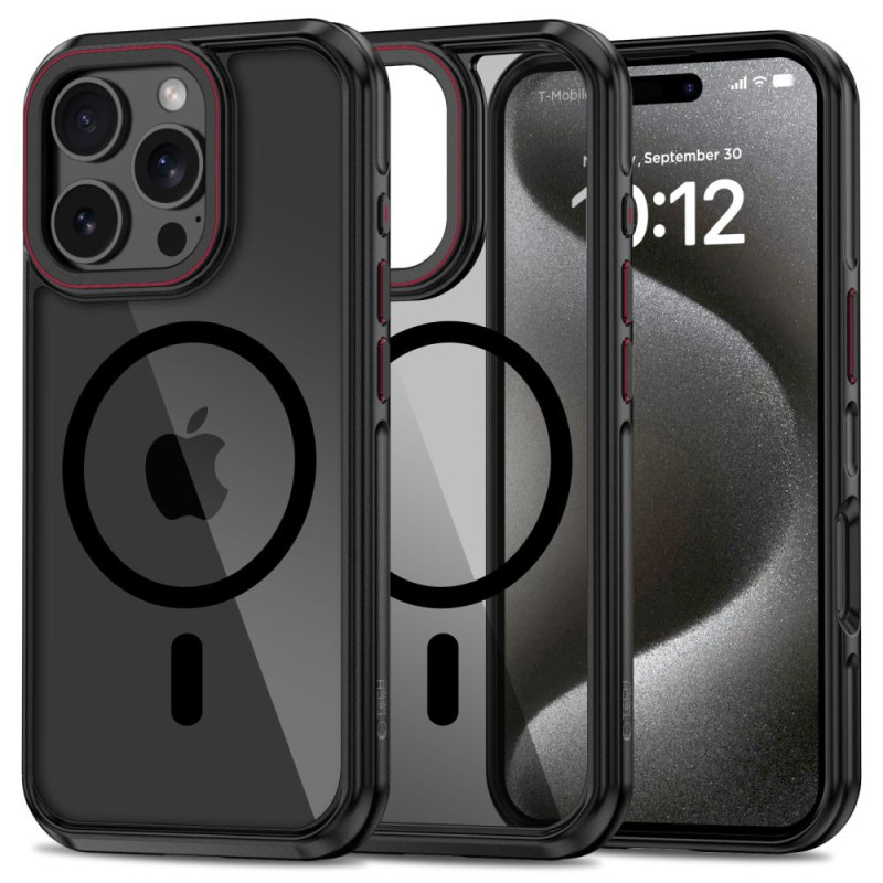 Tech-Protect iPhone 16 Pro Max MagHybrid - Σκληρή Θήκη με Πλαίσιο Σιλικόνης και MagSafe - Black Ημιδιάφανη / Red Tech-Protect iPhone 16 Pro Max MagHybrid - Σκληρή Θήκη με Πλαίσιο Σιλικόνης και MagSafe - Black Ημιδιάφανη / Red
