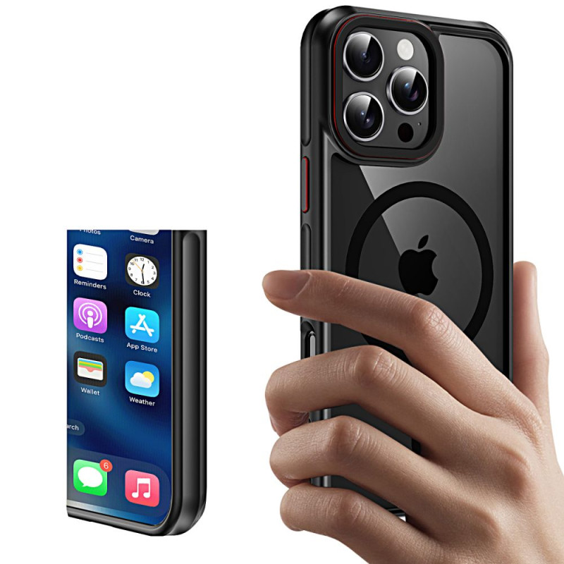 Tech-Protect iPhone 16 Pro Max MagHybrid - Σκληρή Θήκη με Πλαίσιο Σιλικόνης και MagSafe - Black Ημιδιάφανη / Red Tech-Protect iPhone 16 Pro Max MagHybrid - Σκληρή Θήκη με Πλαίσιο Σιλικόνης και MagSafe - Black Ημιδιάφανη / Red