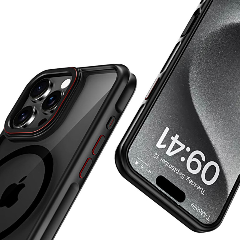 Tech-Protect iPhone 16 Pro Max MagHybrid - Σκληρή Θήκη με Πλαίσιο Σιλικόνης και MagSafe - Black Ημιδιάφανη / Red Tech-Protect iPhone 16 Pro Max MagHybrid - Σκληρή Θήκη με Πλαίσιο Σιλικόνης και MagSafe - Black Ημιδιάφανη / Red