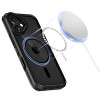Tech-Protect iPhone 16 MagHybrid - Σκληρή Θήκη με Πλαίσιο Σιλικόνης και MagSafe - Black Ημιδιάφανη / Red