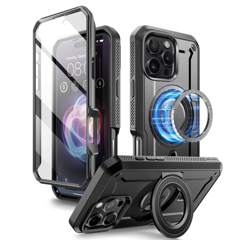 Supcase iPhone 16 Pro - UB Pro Mag Σκληρή Θήκη με Προστασία Οθόνης και Stand με MagSafe - Black Supcase iPhone 16 Pro - UB Pro Mag Σκληρή Θήκη με Προστασία Οθόνης και Stand με MagSafe - Black