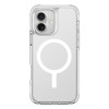 Uniq iPhone 16 Combat Luminous Magclick Σκληρή Θήκη με Πλαίσιο Σιλικόνης και MagSafe - Διάφανη / White