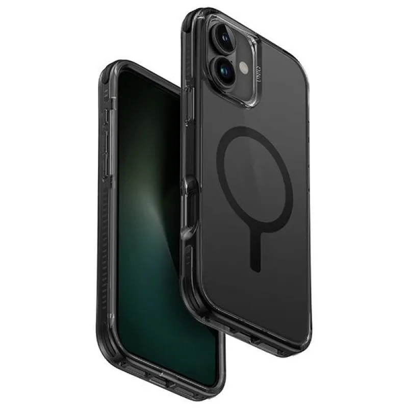 Uniq iPhone 16 Combat Magclick Σκληρή Θήκη με Πλαίσιο Σιλικόνης και MagSafe - Black