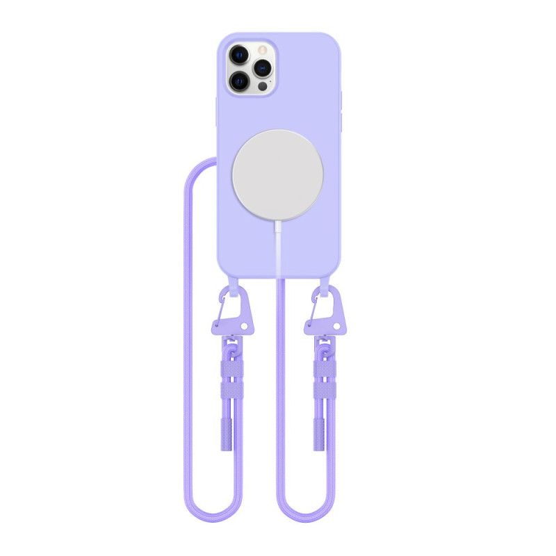 Tech-Protect iPhone 12 / iPhone 12 Pro MagNecklace - MagSafe Θήκη Σιλικόνης TPU με Pυθμιζόμενο Αποσπώμενο Κορδόνι - Lavender Tech-Protect iPhone 12 / iPhone 12 Pro MagNecklace - MagSafe Θήκη Σιλικόνης TPU με Pυθμιζόμενο Αποσπώμενο Κορδόνι - Lavender