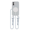 Tech-Protect iPhone 16 MagNecklace - MagSafe Θήκη Σιλικόνης TPU με Pυθμιζόμενο Αποσπώμενο Κορδόνι - Crayon Grey