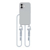 Tech-Protect iPhone 16 MagNecklace - MagSafe Θήκη Σιλικόνης TPU με Pυθμιζόμενο Αποσπώμενο Κορδόνι - Crayon Grey