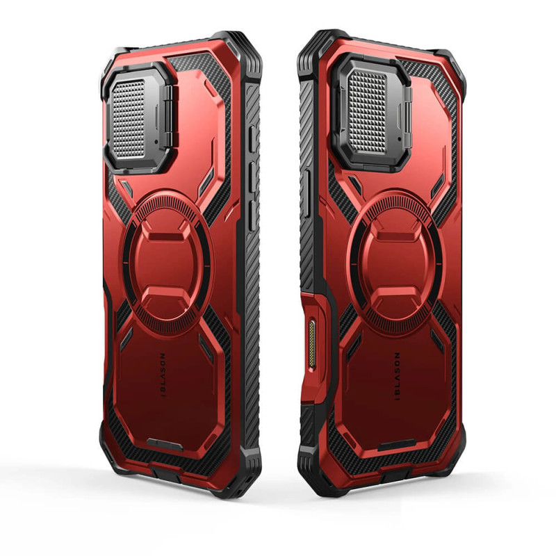 Supcase iPhone 16 Pro Max Armorbox MagSafe Σκληρή Θήκη με Προστασία Οθόνης και Κάλυμμα Κάμερας / Stand - Red Supcase iPhone 16 Pro Max Armorbox MagSafe Σκληρή Θήκη με Προστασία Οθόνης και Κάλυμμα Κάμερας / Stand - Red