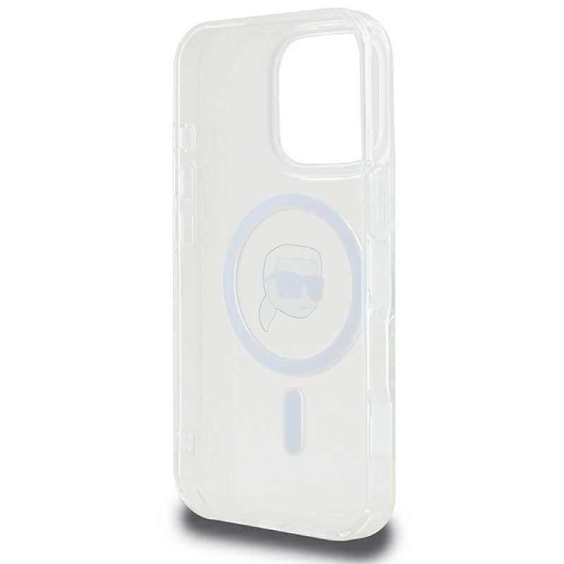 Karl Lagerfeld iPhone 16 Pro - IML Metal Karl Head - Σκληρή Θήκη με Πλαίσιο Σιλικόνης και MagSafe - White - KLHMP16LHLSKIH Karl Lagerfeld iPhone 16 Pro - IML Metal Karl Head - Σκληρή Θήκη με Πλαίσιο Σιλικόνης και MagSafe - White - KLHMP16LHLSKIH