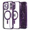 Techsuit iPhone 16 Pro Max - Luxury Glitter MagSafe - Θήκη Σιλικόνης - Deep Purple