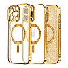 Techsuit iPhone 16 Pro Max - Luxury Glitter MagSafe - Θήκη Σιλικόνης - Gold