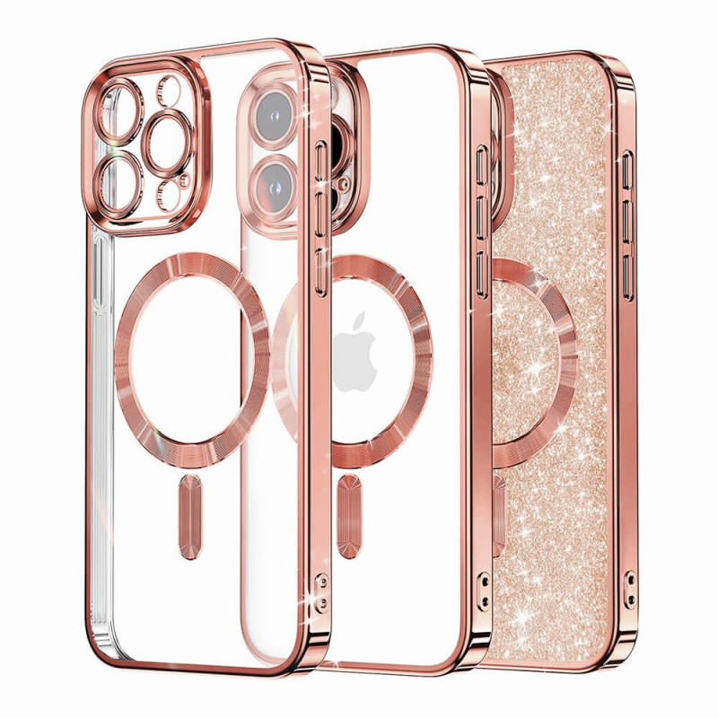 Techsuit iPhone 16 Pro Max - Luxury Glitter MagSafe - Θήκη Σιλικόνης - Rose Gold Techsuit iPhone 16 Pro Max - Luxury Glitter MagSafe - Θήκη Σιλικόνης - Rose Gold