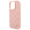 Karl Lagerfeld iPhone 16 Pro - Hot Stamp - MagSafe Σκληρή Θήκη με Επένδυση Συνθετικού Δέρματος - Pink - KLHMP16LPKHPORPP