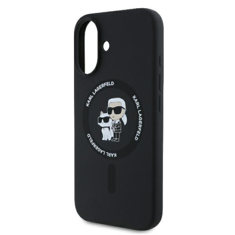 Karl Lagerfeld iPhone 16 Plus - Silicone KC Heads Ring MagSafe - Θήκη Σιλικόνης με MagSafe - Black - KLHMP16MSCMKCRHK Karl Lagerfeld iPhone 16 Plus - Silicone KC Heads Ring MagSafe - Θήκη Σιλικόνης με MagSafe - Black - KLHMP16MSCMKCRHK