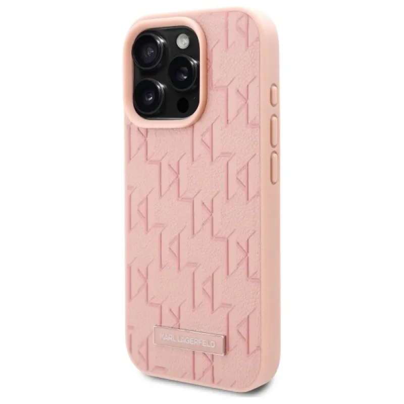 Karl Lagerfeld iPhone 16 Pro Max - Hot Stamp - MagSafe Σκληρή Θήκη με Επένδυση Συνθετικού Δέρματος - Pink - KLHMP16XPKHPORPP Karl Lagerfeld iPhone 16 Pro Max - Hot Stamp - MagSafe Σκληρή Θήκη με Επένδυση Συνθετικού Δέρματος - Pink - KLHMP16XPKHPORPP