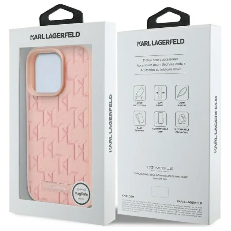 Karl Lagerfeld iPhone 16 Pro Max - Hot Stamp - MagSafe Σκληρή Θήκη με Επένδυση Συνθετικού Δέρματος - Pink - KLHMP16XPKHPORPP Karl Lagerfeld iPhone 16 Pro Max - Hot Stamp - MagSafe Σκληρή Θήκη με Επένδυση Συνθετικού Δέρματος - Pink - KLHMP16XPKHPORPP
