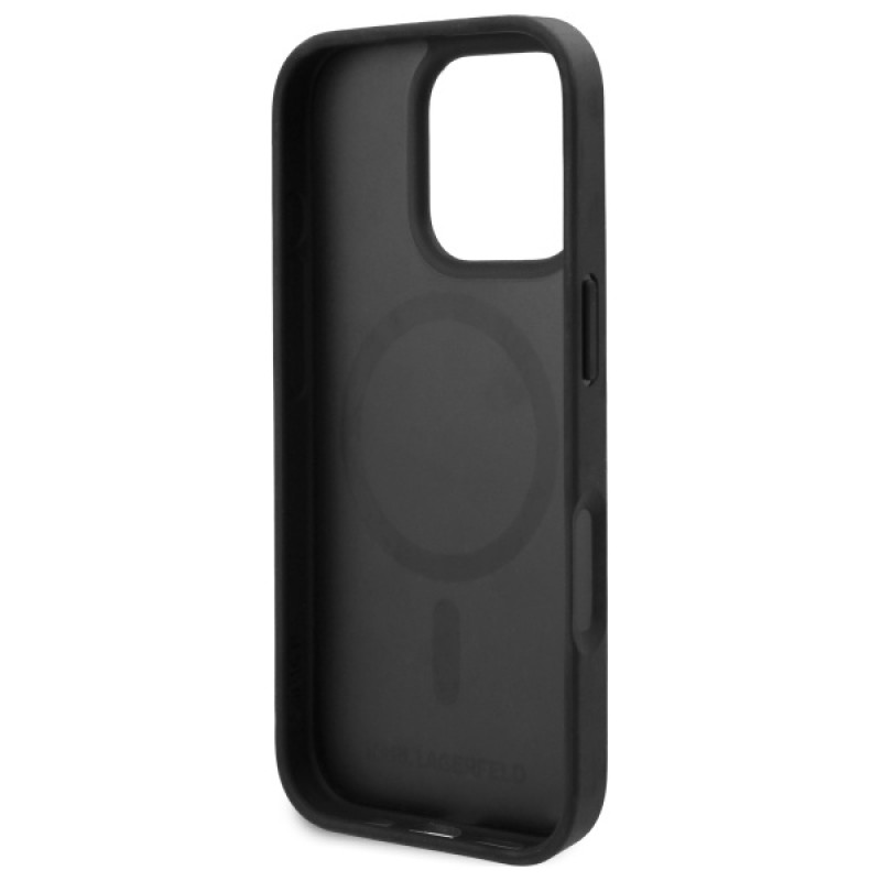Karl Lagerfeld iPhone 16 Pro Max - Hot Stamp - MagSafe Σκληρή Θήκη με Επένδυση Συνθετικού Δέρματος - Black - KLHMP16XPKHPORPK Karl Lagerfeld iPhone 16 Pro Max - Hot Stamp - MagSafe Σκληρή Θήκη με Επένδυση Συνθετικού Δέρματος - Black - KLHMP16XPKHPORPK