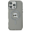 Karl Lagerfeld iPhone 16 Pro - IML Metal Karl Head Σκληρή Θήκη με Πλαίσιο Σιλικόνης και MagSafe - Black - KLHMP16LHLSKIK