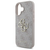 Guess iPhone 16 Plus - 4G Big Logo - Θήκη με Επένδυση Συνθετικού Δέρματος - Pink - GUHCP16M4GMGPI