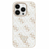 Guess iPhone 16 Pro - New 4G Triangle - Θήκη με Επένδυση Συνθετικού Δέρματος - White - GUHCP16LPG4GPH