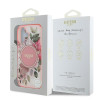 Guess iPhone 16 - IML Flower and Tonal Circle - MagSafe Σκληρή Θήκη με Πλαίσιο Σιλικόνης - Pink - GUHMP16SHFWBDCEP