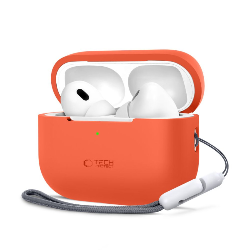 TECH-PROTECT AirPods Pro 1 / 2 Θήκη Σιλικόνης - Silicone - Neon Orange TECH-PROTECT AirPods Pro 1 / 2 Θήκη Σιλικόνης - Silicone - Neon Orange