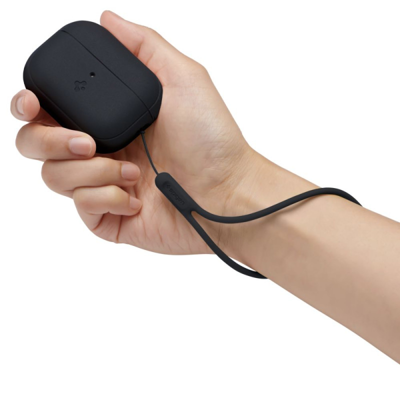 Spigen AirPods Pro 1 / 2 Θήκη Σιλικόνης - Silicone Fit Strap - Black Spigen AirPods Pro 1 / 2 Θήκη Σιλικόνης - Silicone Fit Strap - Black