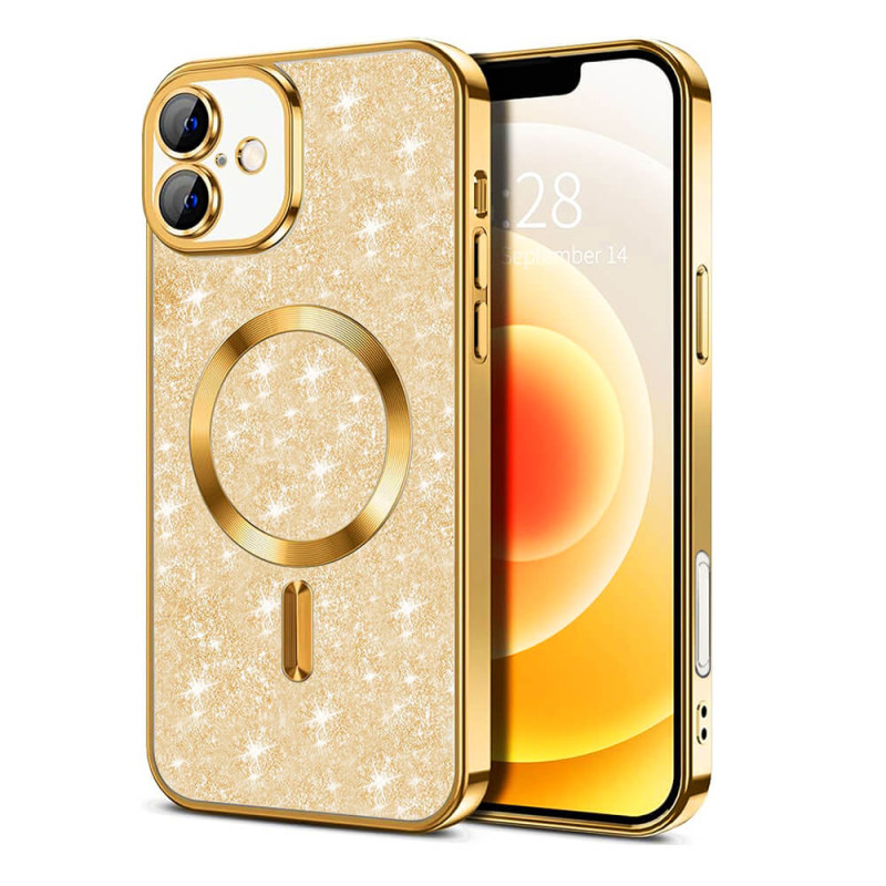 Techsuit iPhone 16 - Luxury Glitter MagSafe - Θήκη Σιλικόνης - Gold
