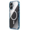Nillkin iPhone 16 Plus Nature Pro Magnetic - Σκληρή Θήκη με Πλαίσιο Σιλικόνης και MagSafe - Διάφανη / Blue