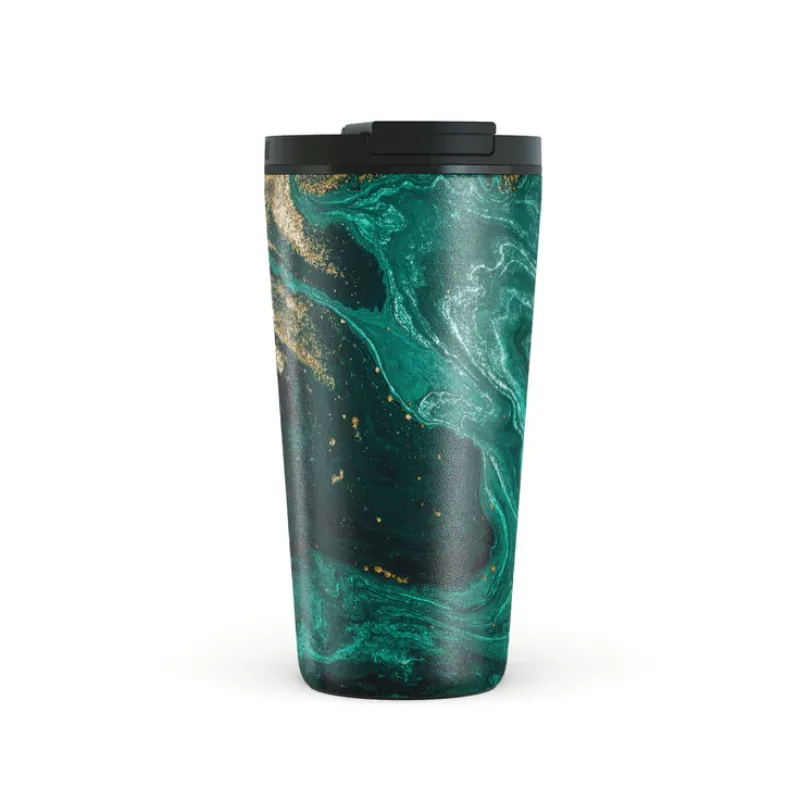Burga Κούπα Θερμός από Ανοξείδωτο Ατσάλι - Flap Lid - 500ml - Emerald Pool