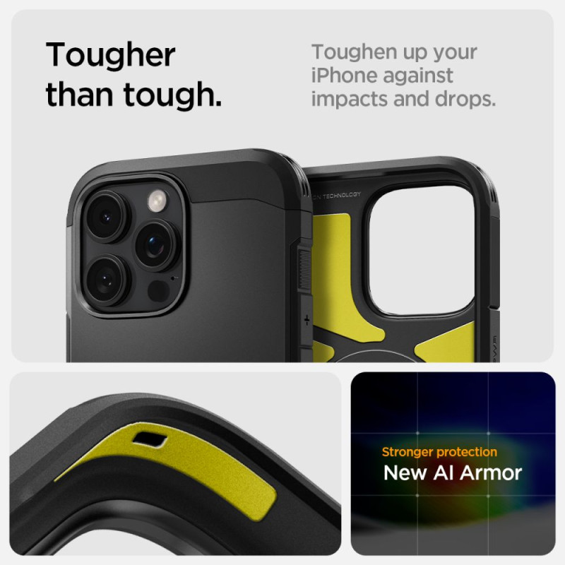 Spigen iPhone 16 Pro Max Tough Armor T Mag Σκληρή Θήκη με MagSafe - Black Spigen iPhone 16 Pro Max Tough Armor T Mag Σκληρή Θήκη με MagSafe - Black