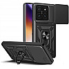 Tech-Protect Xiaomi Redmi 14T Pro Camshield Pro Σκληρή Θήκη με Πλαίσιο Σιλικόνης και Δαχτυλίδι Συγκράτησης - Black