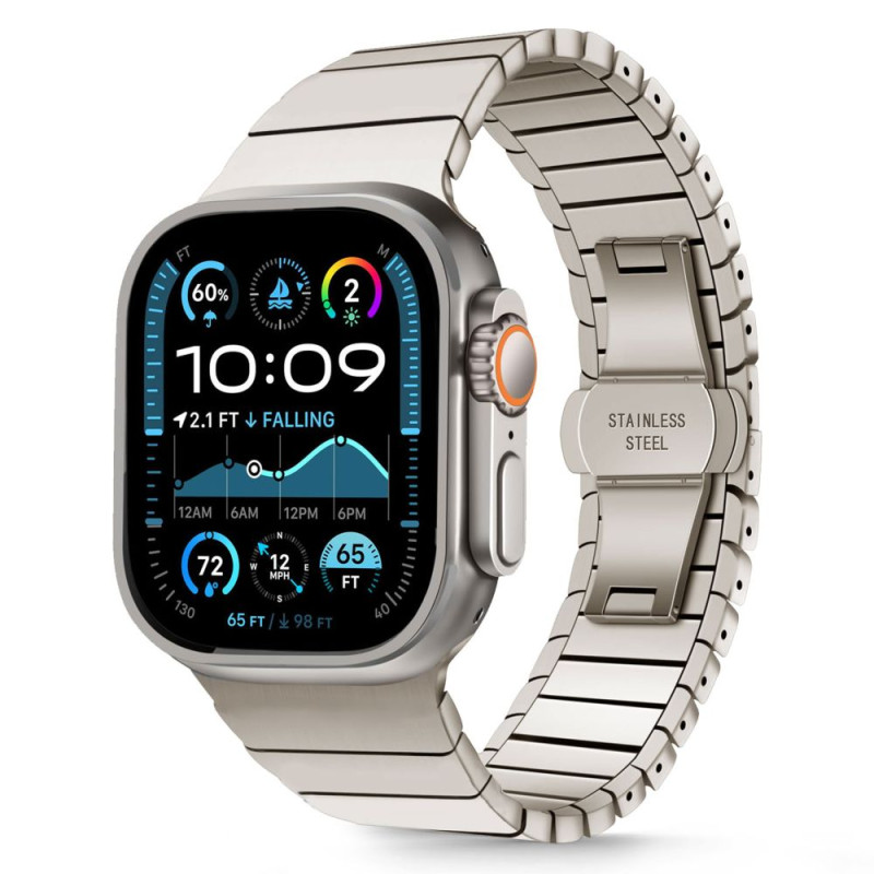 Tech-Protect Λουράκι Apple Watch 4 / 5 / 6 / 7 / 8 / 9 / 10 / SE / SE 2 / ULTRA 1 / ULTRA 2 - 44 / 45 / 46 / 49 mm LinkBand από Ανοξείδωτο Ατσάλι - Titanium
