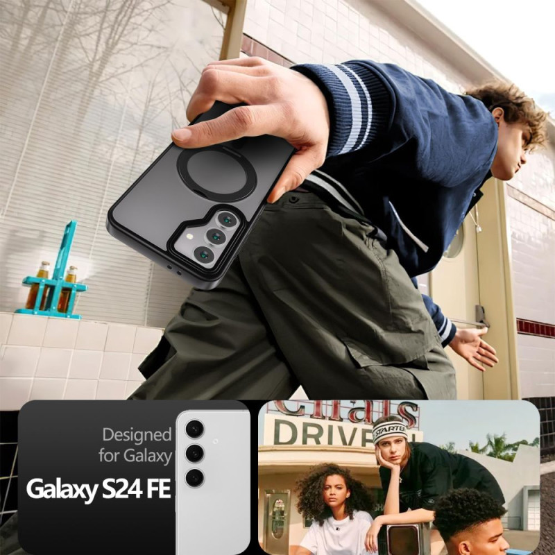 Tech-Protect Samsung Galaxy S24 FE MagRing - Σκληρή MagSafe Θήκη με Περιστρεφόμενο Δαχτυλίδι Συγκράτησης / Stand - Matte Black / Ημιδιάφανη Tech-Protect Samsung Galaxy S24 FE MagRing - Σκληρή MagSafe Θήκη με Περιστρεφόμενο Δαχτυλίδι Συγκράτησης / Stand - Matte Black / Ημιδιάφανη