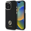 Guess iPhone 16 Pro Max - Silicone Logo Strass 4G - Σκληρή Θήκη με Πλαίσιο Σιλικόνης - Black - GUHCP16XM4DGPK