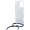Guess iPhone 16 Pro Max - Crossbody Cord 4G Print - Σκληρή Θήκη με Πλαίσιο Σιλικόνης και Λουράκι - Blue - GUHCP16XHC4SEB