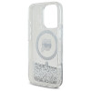 Karl Lagerfeld iPhone 16 Pro Max - Liquid Glitter Karl Head - MagSafe Σκληρή Θήκη με Πλαίσιο Σιλικόνης - Διάφανη - KLHMP16XLGKISGH