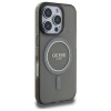 Guess iPhone 16 Pro Max - IML Glitter Circle - MagSafe Σκληρή Θήκη με Πλαίσιο Σιλικόνης - Black - GUHMP16XHFGEREK