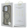 Guess iPhone 16 Pro Max - IML Glitter Circle - MagSafe Σκληρή Θήκη με Πλαίσιο Σιλικόνης - Black - GUHMP16XHFGEREK