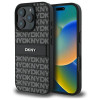 DKNY iPhone 16 Pro Max - Texture Pattern Tonal Stripe - Σκληρή Θήκη με Επένδυση Συνθετικού Δέρματος - Black
