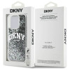 DKNY iPhone 16 Pro Max - Liquid Glitter Arch Logo - Σκληρή Θήκη με Πλαίσιο Σιλικόνης - Black
