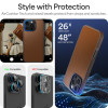 Spigen Cyrill iPhone 16 Pro Max Kajuk Mag Θήκη με Επένδυση Συνθετικού Δέρματος και MagSafe - Saddle Brown
