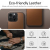 Spigen Cyrill iPhone 16 Pro Max Kajuk Mag Θήκη με Επένδυση Συνθετικού Δέρματος και MagSafe - Saddle Brown