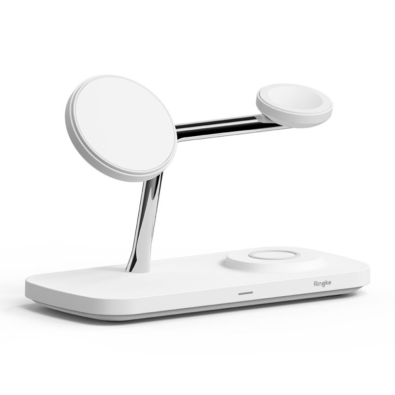 Ringke 3in1 QI2 Ασύρματος Μαγνητικός Φορτιστής MagSafe 15W - White Ringke 3in1 QI2 Ασύρματος Μαγνητικός Φορτιστής MagSafe 15W - White