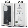 US Polo iPhone 16 Pro Max - IML Ring - MagSafe Σκληρή Θήκη με Πλαίσιο Σιλικόνης - Black - USHMP16XHOCLDPK