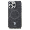 US Polo iPhone 16 Pro Max - IML Ring - MagSafe Σκληρή Θήκη με Πλαίσιο Σιλικόνης - Black - USHMP16XHOCLDPK