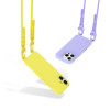 Tech-Protect iPhone 14 Pro MagNecklace - MagSafe Θήκη Σιλικόνης TPU με Pυθμιζόμενο Αποσπώμενο Κορδόνι - Canary Yellow