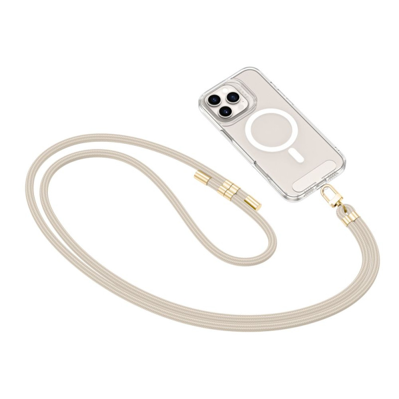 Tech-Protect C7S Rope CrossBody Strap - Universal Λουράκι για Θήκη Κινητού - Taupe / Gold Tech-Protect C7S Rope CrossBody Strap - Universal Λουράκι για Θήκη Κινητού - Taupe / Gold