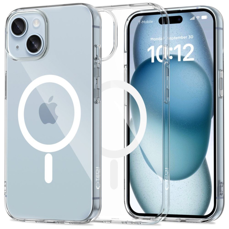Tech-Protect iPhone 15 Flexair Θήκη Σιλικόνης TPU με MagSafe - Διάφανη